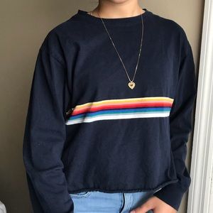 rainbow stripe brandy melville top